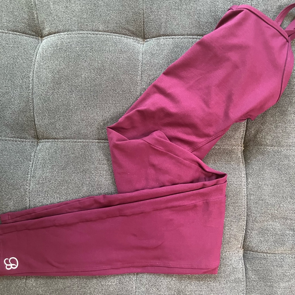 Bombshell Sportswear sculpted bodysuit in Ruby